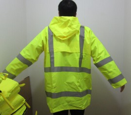 牛津布反光雨衣 交通路政城建荧光安全雨衣 外贸雨衣