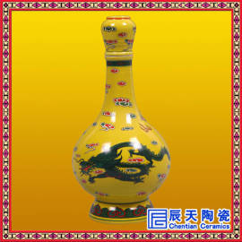 陶瓷斤装酒瓶 龙纹雕刻酒瓶 陶瓷生产厂家