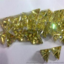 金黄色三角形锆石批发