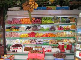 星星厂家直销水果风幕柜—超市冷藏展示柜